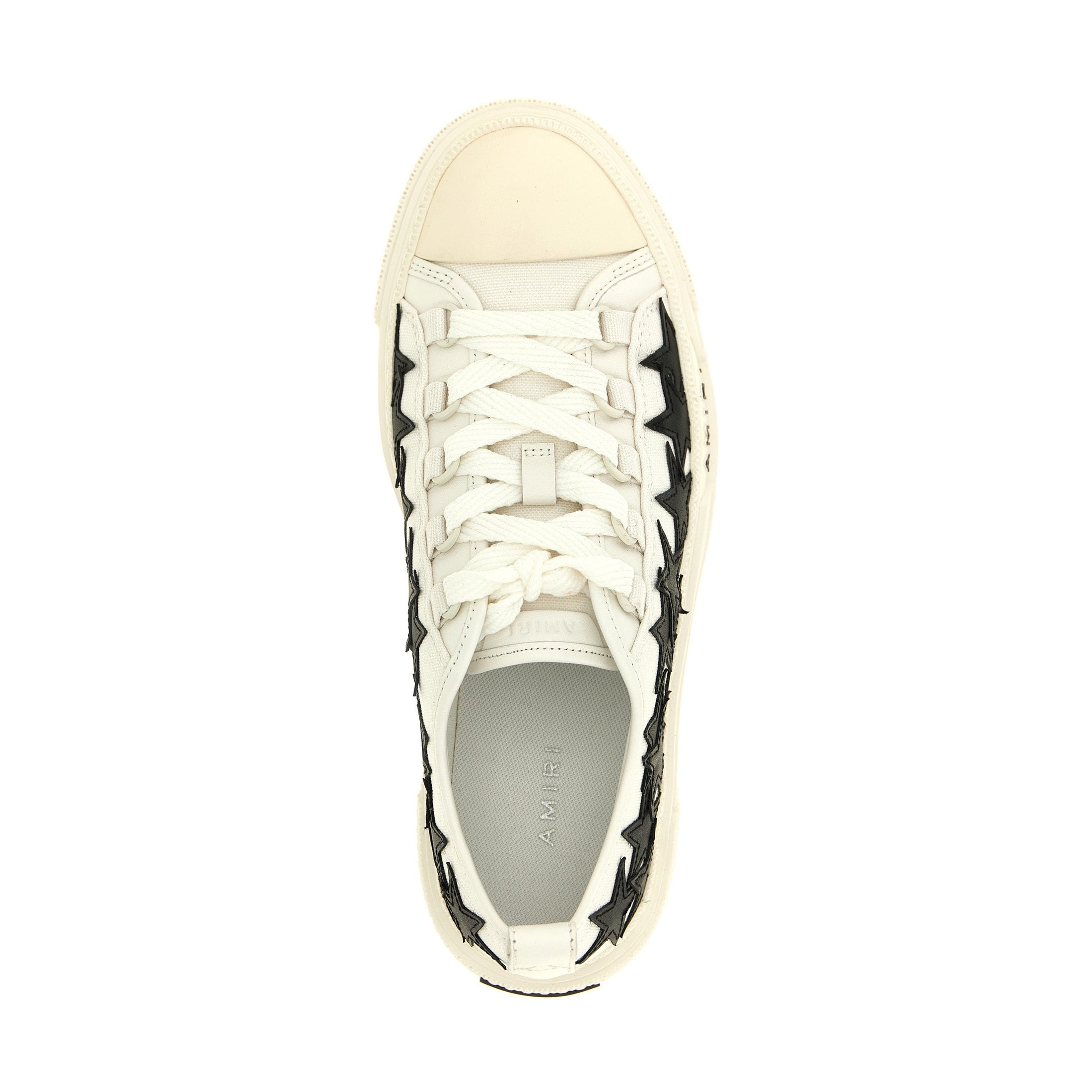 White Cotton Low Top Sneakers