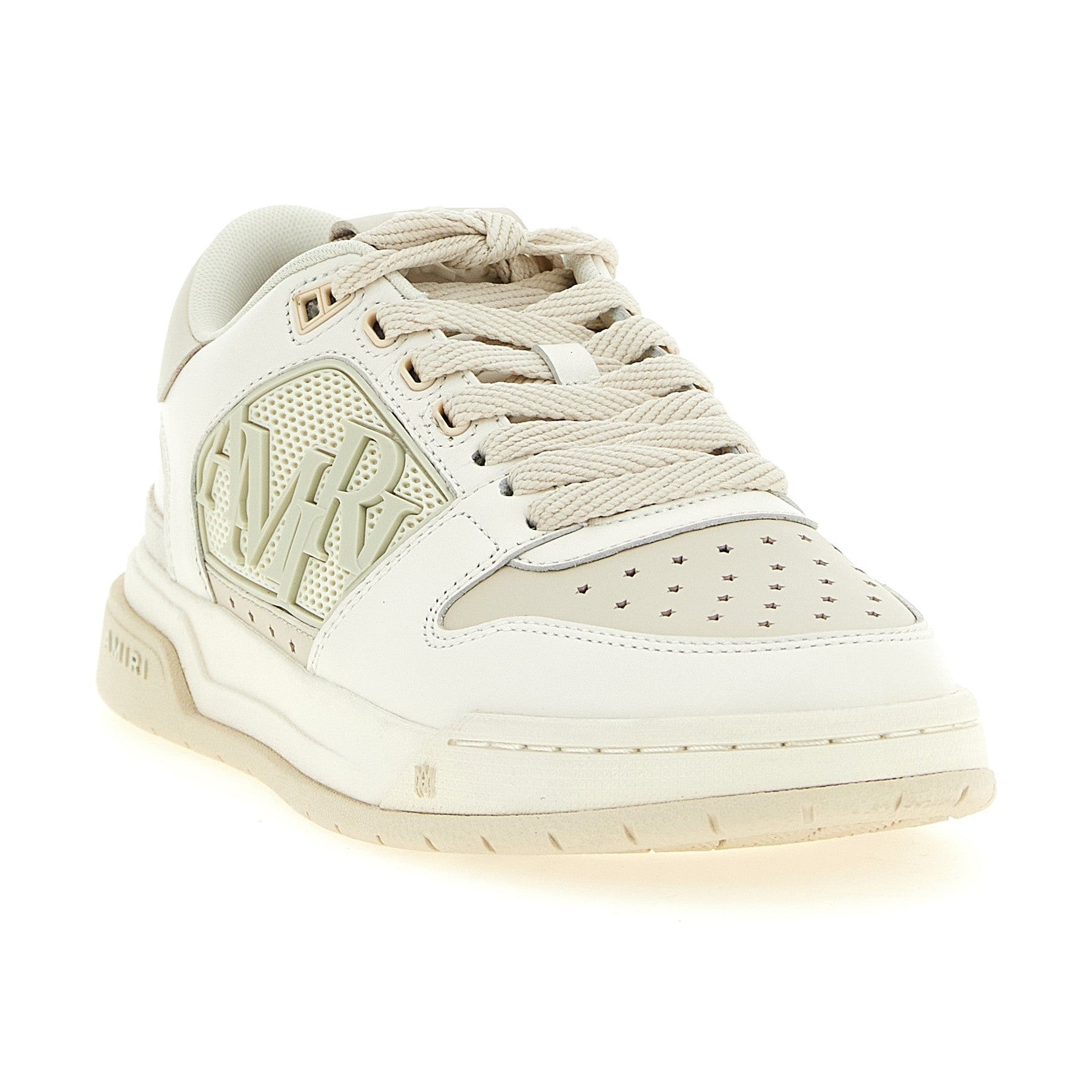 White Calfskin Low Top Sneakers