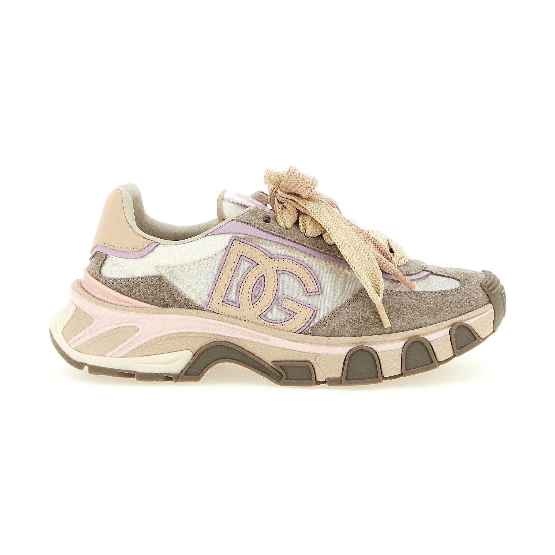 Beige Calfskin Athletic Sneakers