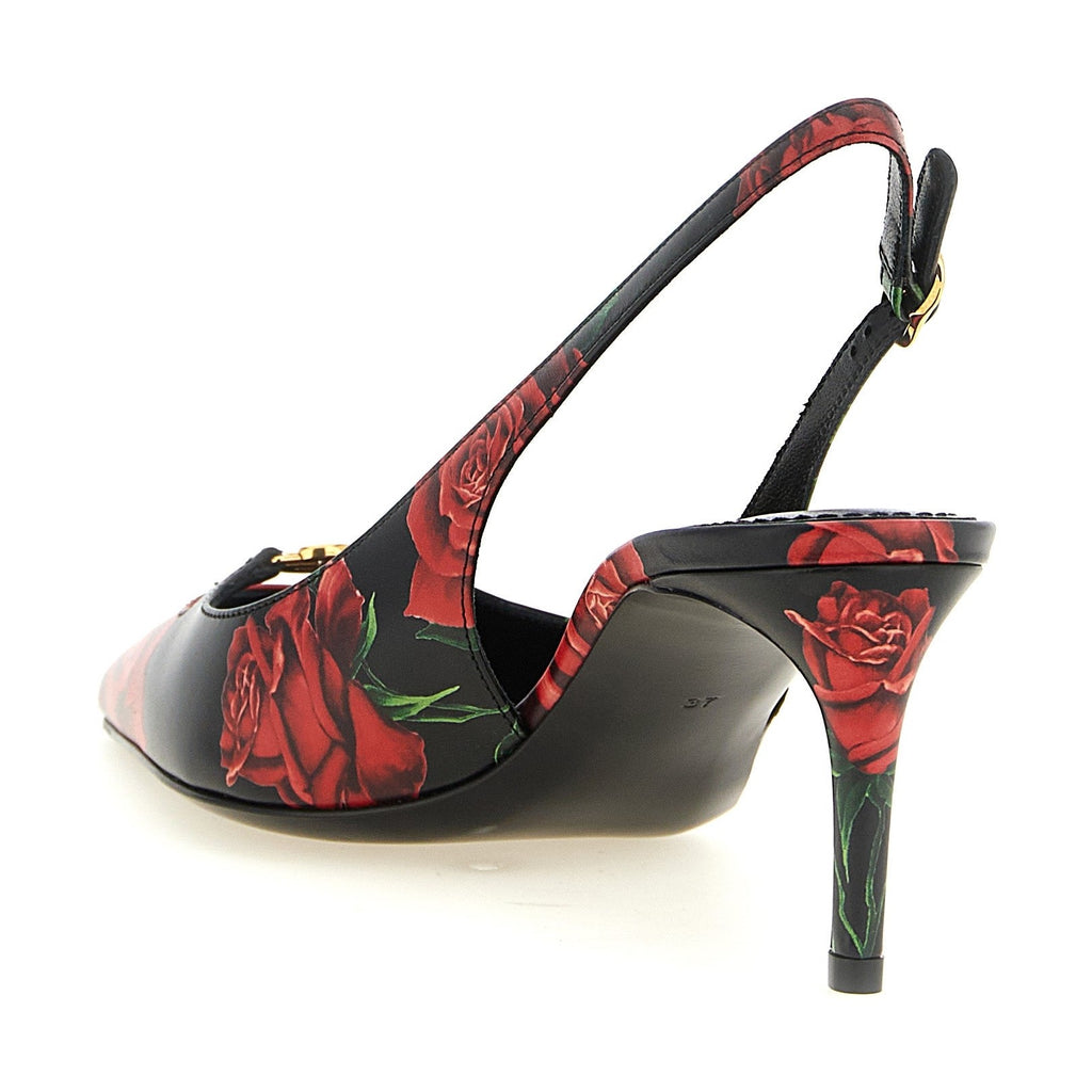 Multicolor Calfskin Mid Heel Pumps