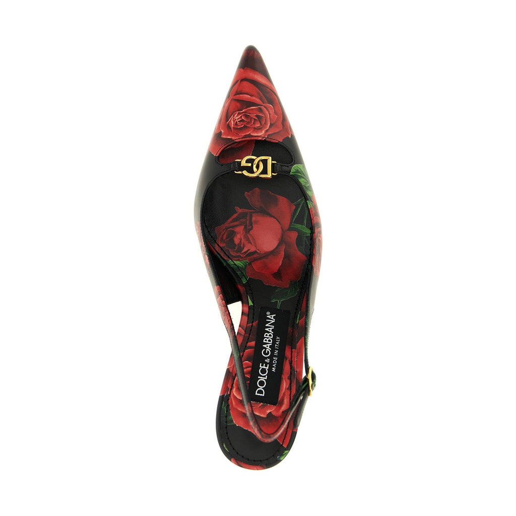 Multicolor Calfskin Mid Heel Pumps
