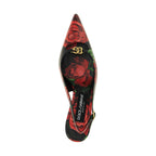 Multicolor Calfskin Mid Heel Pumps