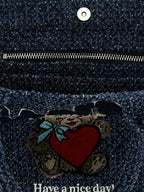 Blue Organic Cotton Tote Bag