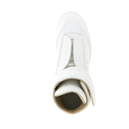 White Calfskin High Top Sneakers