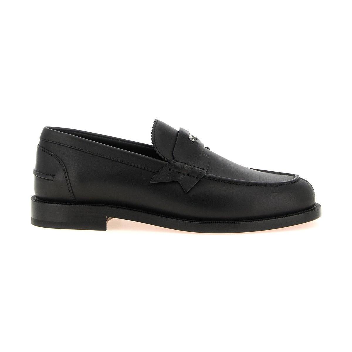 Black Calfskin Slip-On Loafers