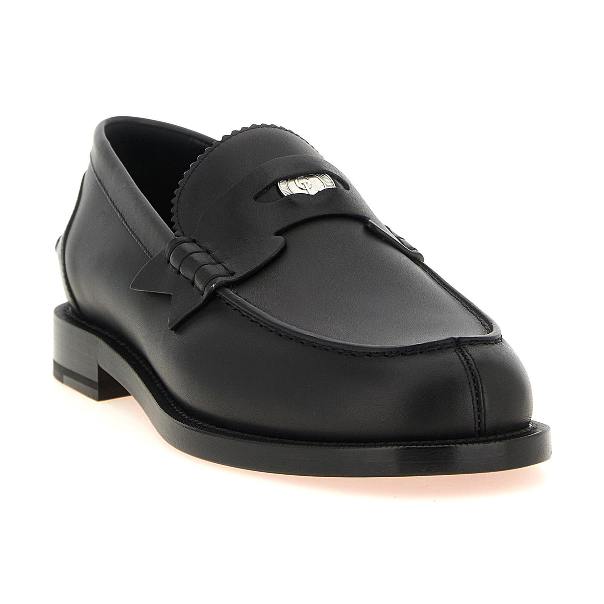 Black Calfskin Slip-On Loafers