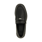 Black Calfskin Slip-On Loafers