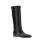 Black Calf Leather Bos Taurus Ankle Boots