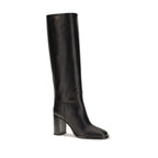 Black Calf Leather Bos Taurus High Heel Boots