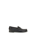 Black Calf Leather Bos Taurus Slip-On Loafers