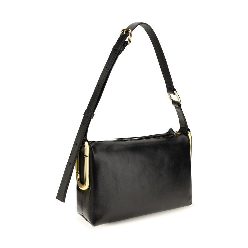 Black Calf Leather Bos Taurus Shoulder Bag