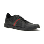 Black Calf Leather Bos Taurus Low Top Sneakers