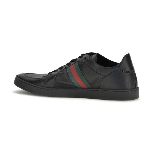 Black Calf Leather Bos Taurus Low Top Sneakers
