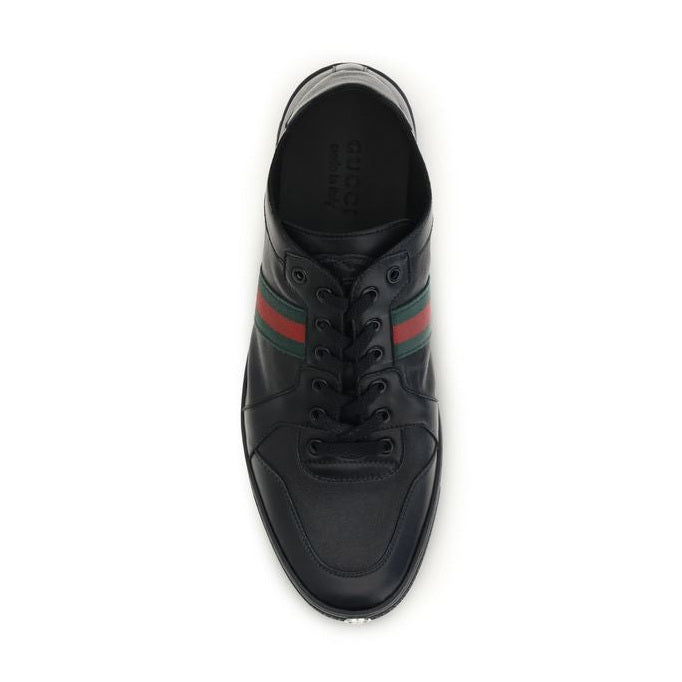 Black Calf Leather Bos Taurus Low Top Sneakers