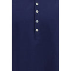 Blue Cotton Polo Shirt