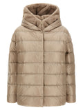 Beige Polyamide Full-Length Jacket
