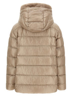 Beige Polyamide Full-Length Jacket