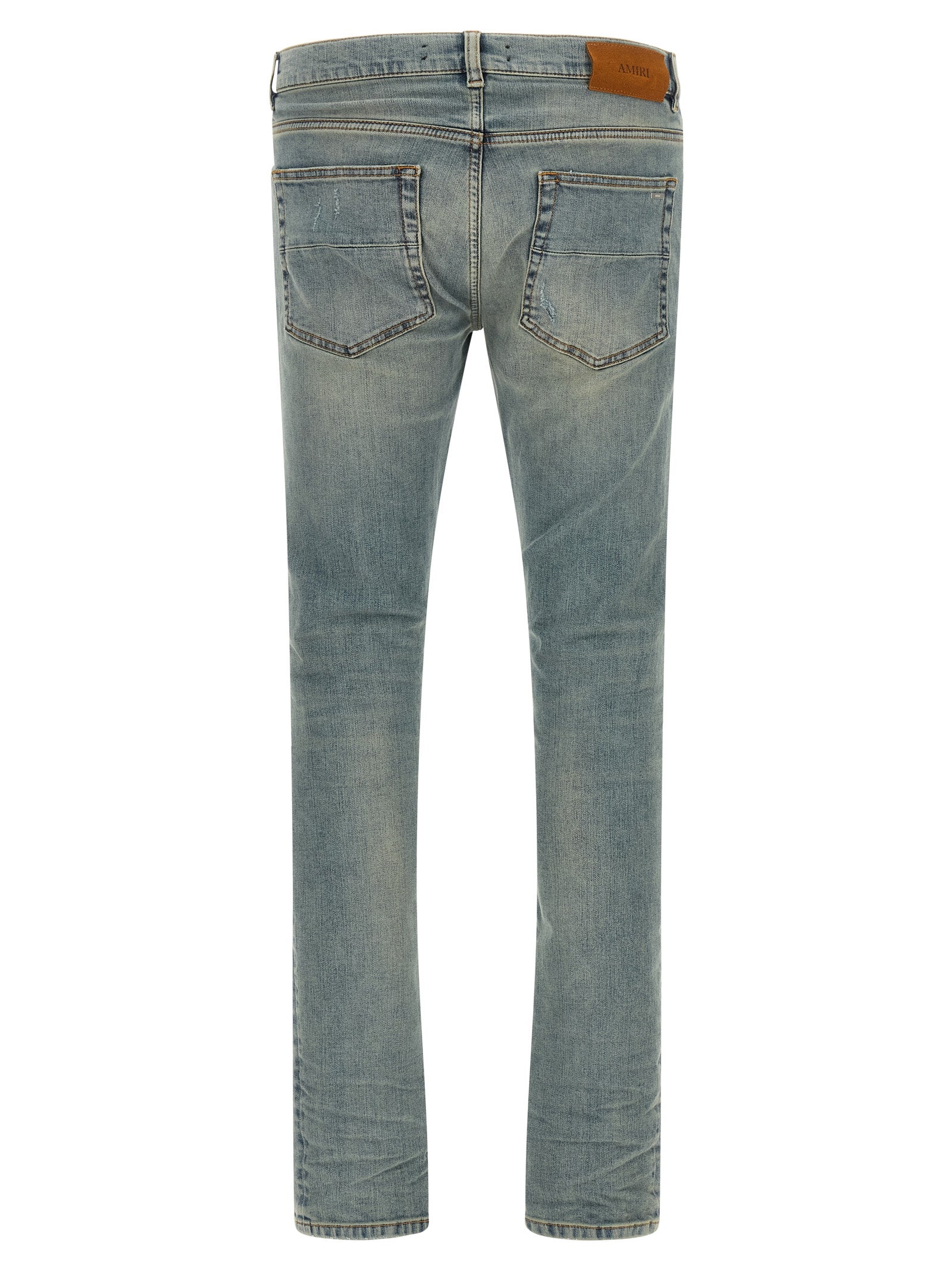 Blue Cotton Skinny Jeans