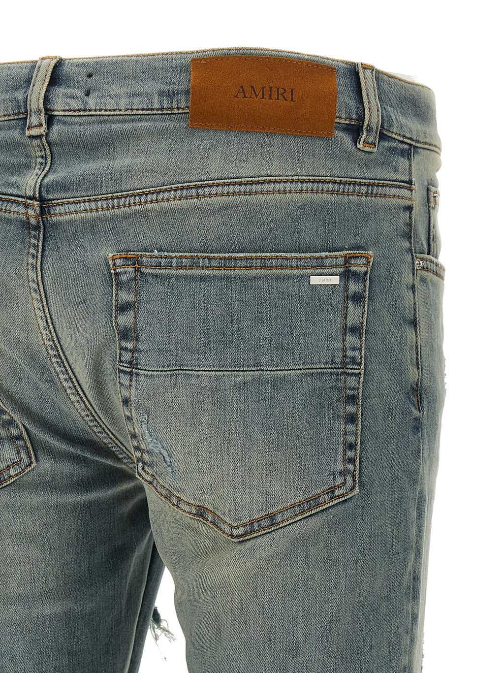 Blue Cotton Skinny Jeans
