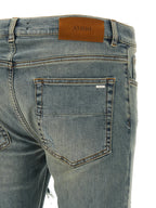 Blue Cotton Skinny Jeans