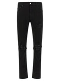 Black Cotton Slim Fit Jeans