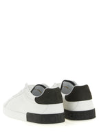 White Calfskin Low Top Sneakers