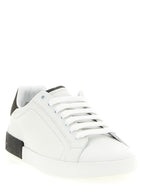 White Calfskin Low Top Sneakers