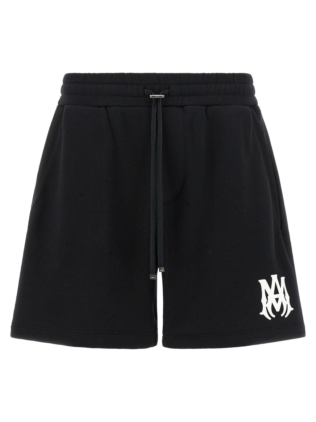 Black Cotton Bermuda Shorts