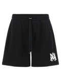 Black Cotton Bermuda Shorts