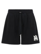 Black Cotton Bermuda Shorts