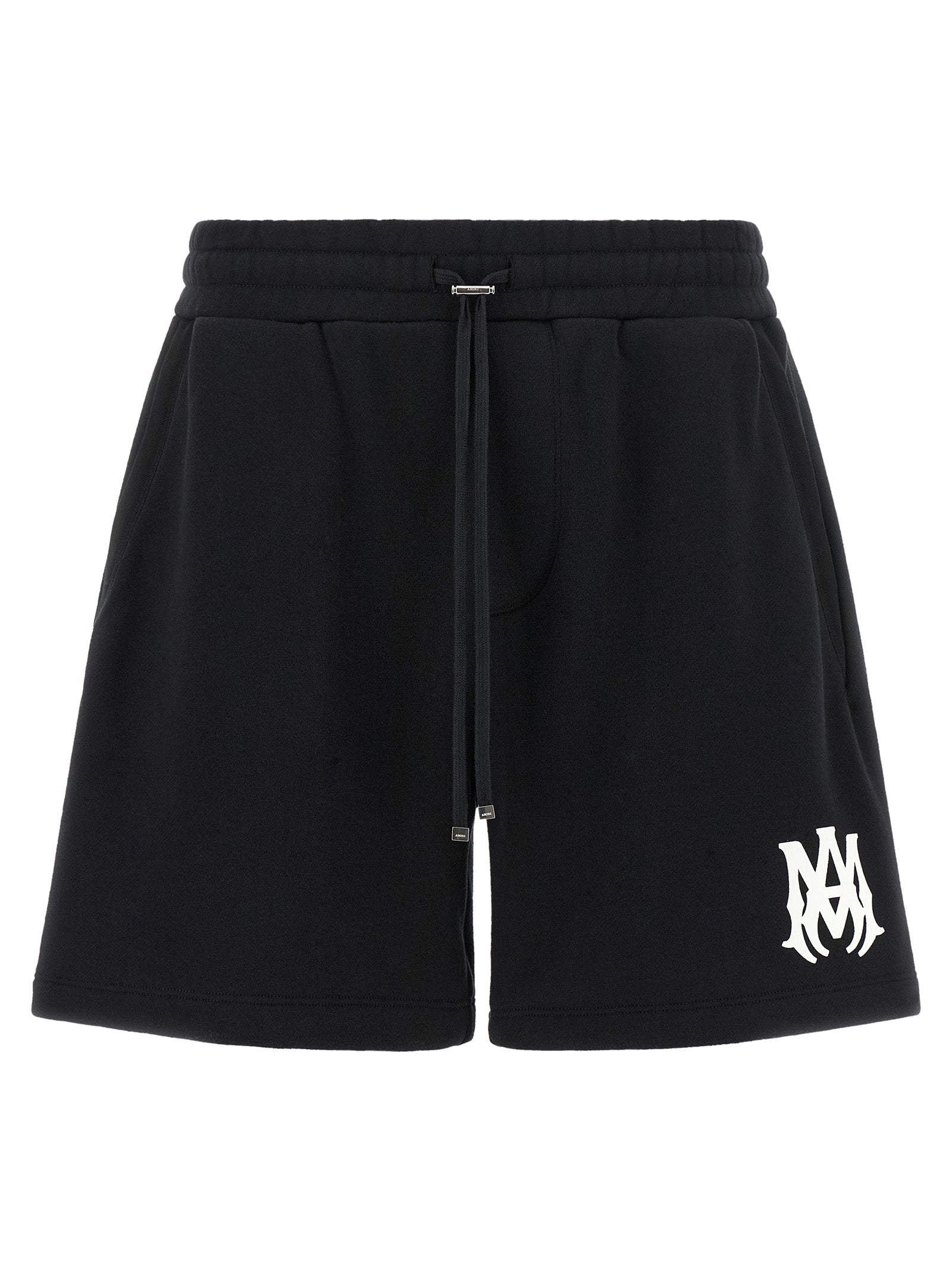 Black Cotton Bermuda Shorts