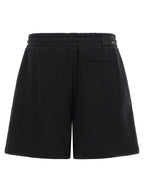 Black Cotton Bermuda Shorts