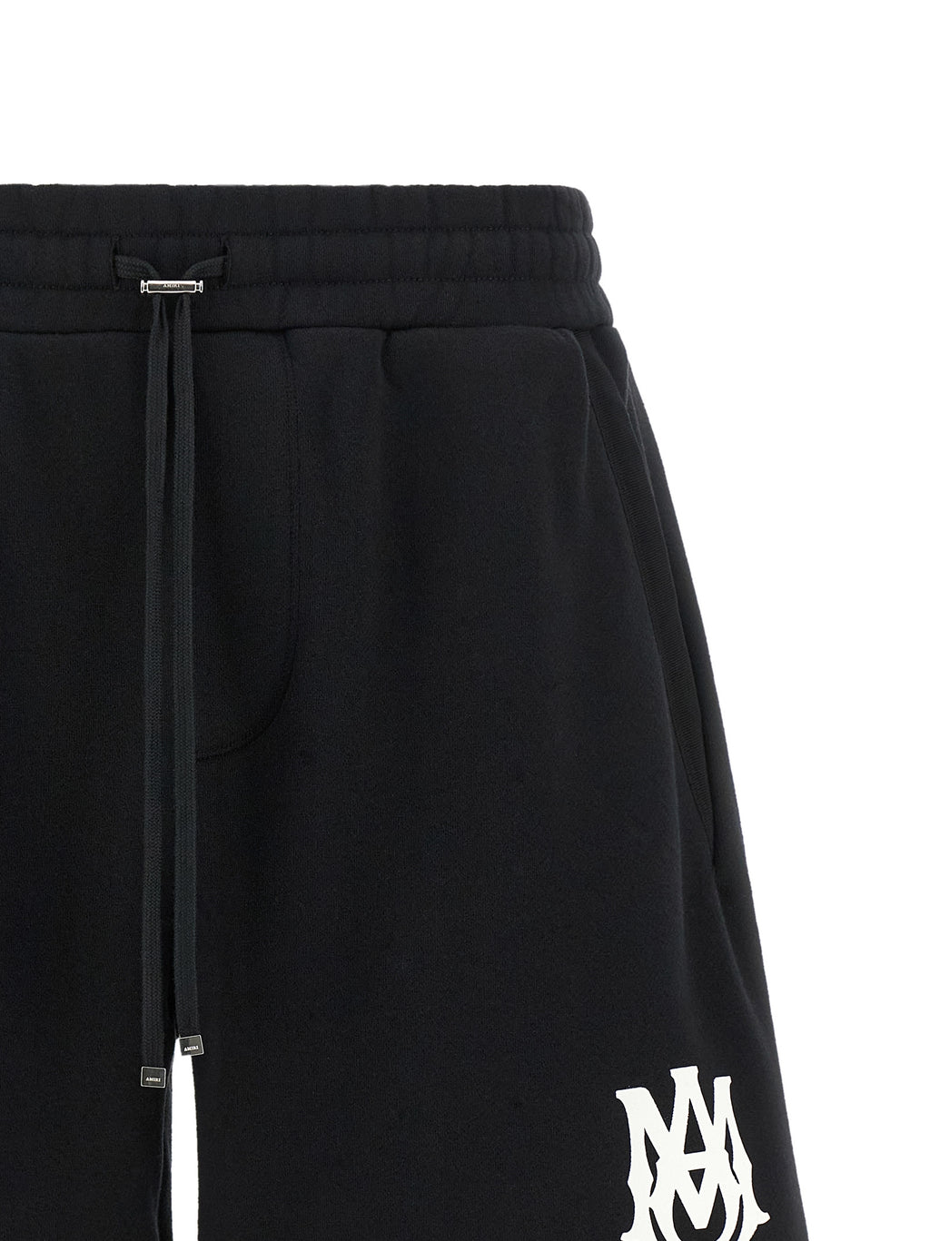 Black Cotton Bermuda Shorts