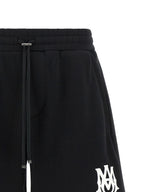Black Cotton Bermuda Shorts