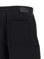Black Cotton Bermuda Shorts