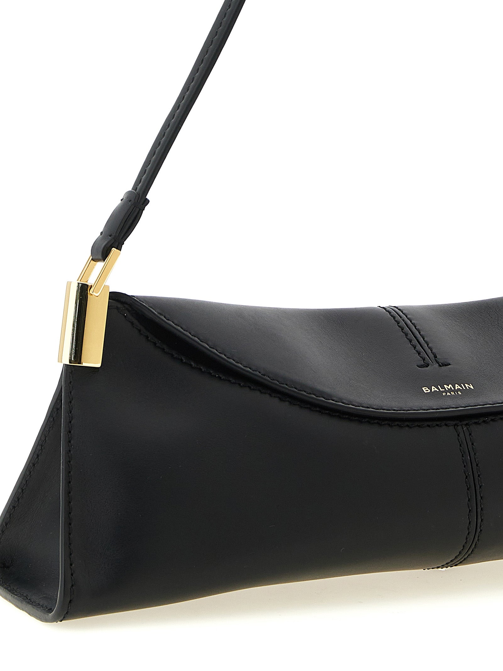 Black Calfskin Shoulder Bag