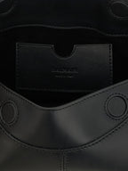 Black Calfskin Shoulder Bag