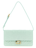 Bicolor Lamb Leather Shoulder Bag