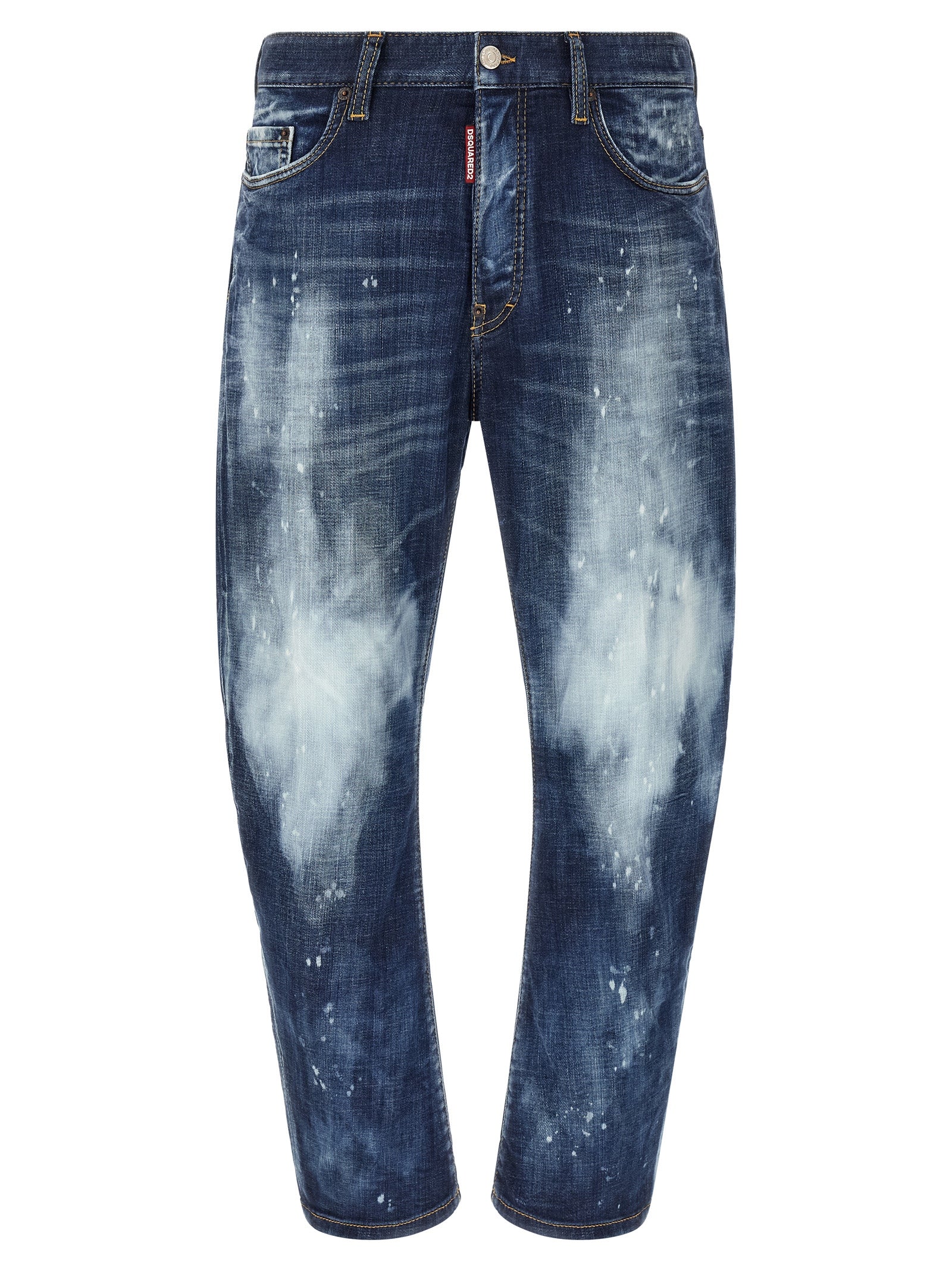 Blue Cotton Slim Fit Jeans