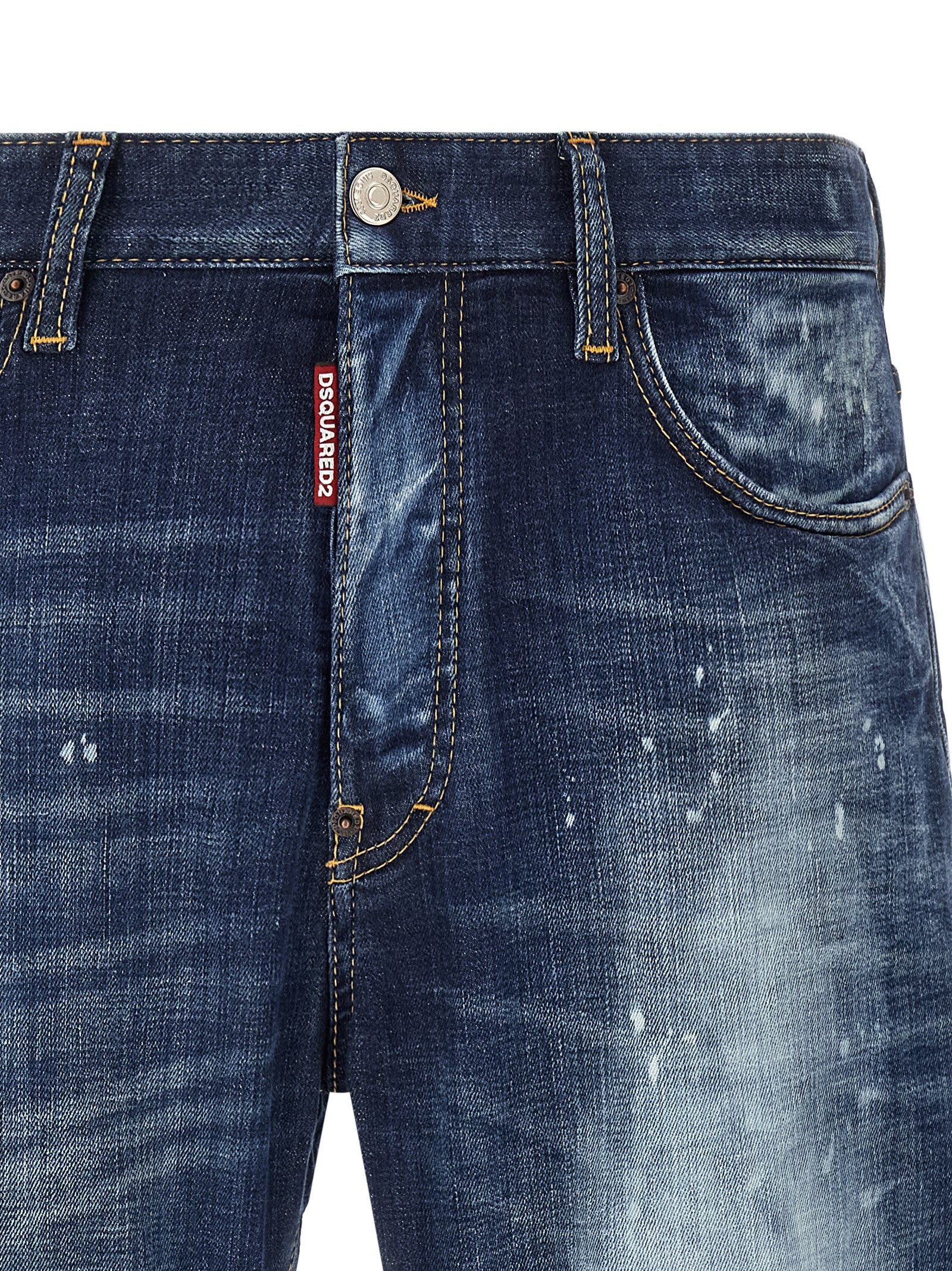 Blue Cotton Slim Fit Jeans