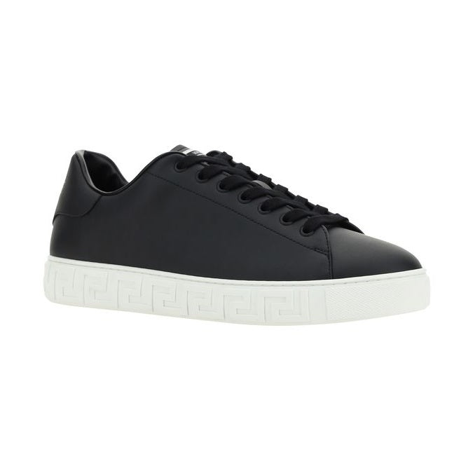Black Calf Leather Bos Taurus Low Top Sneakers