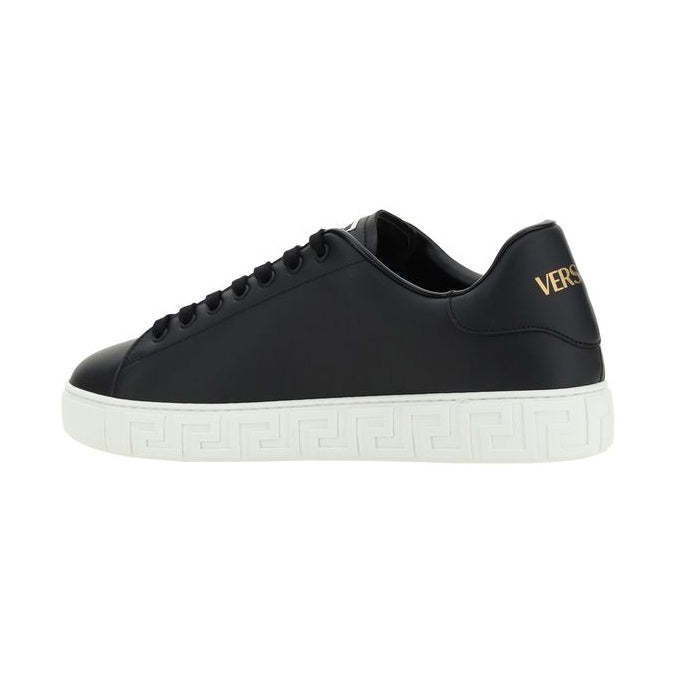 Black Calf Leather Bos Taurus Low Top Sneakers
