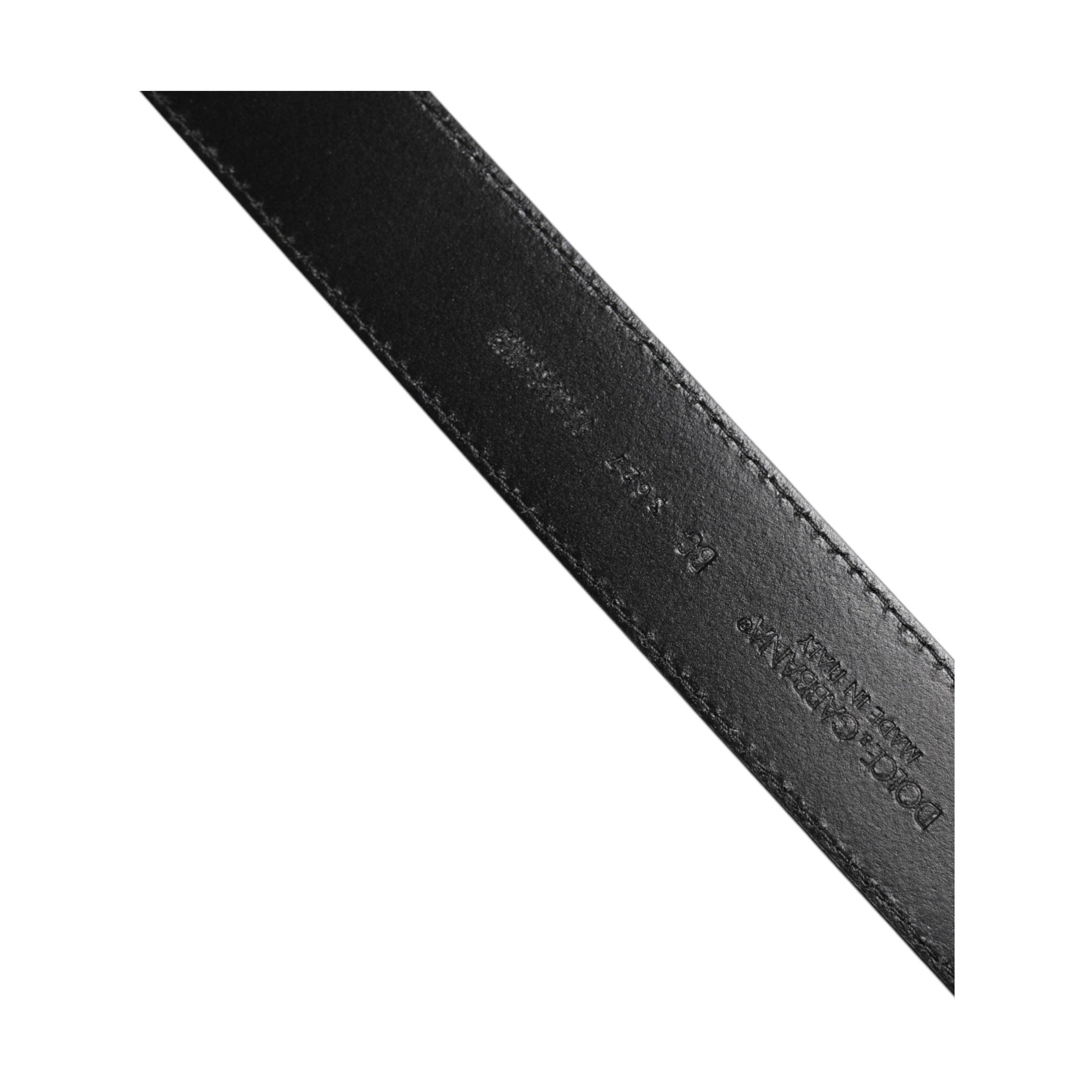 Black Calf Leather Classic Silver Buckle Belt
