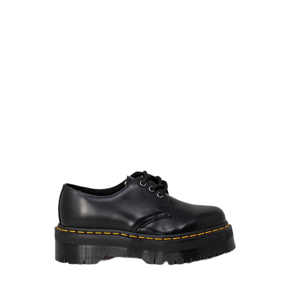 Black Leather Lace-Up Boots