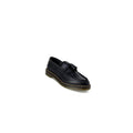Black Leather Slip-On Loafers