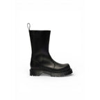 Black Leather Ankle Boots