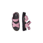 Pink Leather Platform Sandals