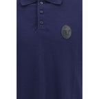 Blue Cotton Polo Shirt