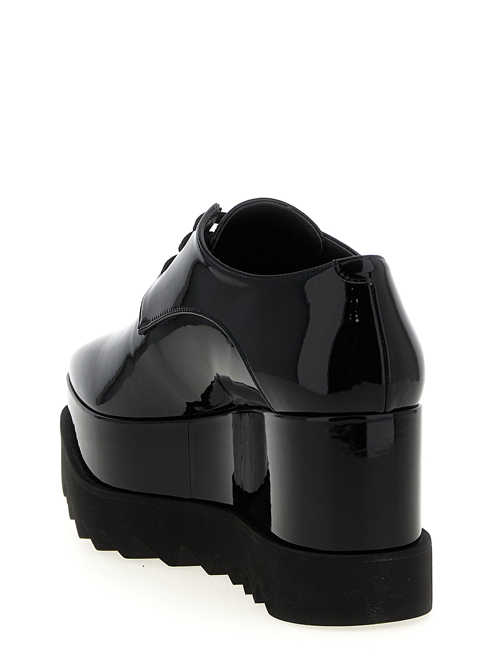 Black Polyethylene Wedge Sandals