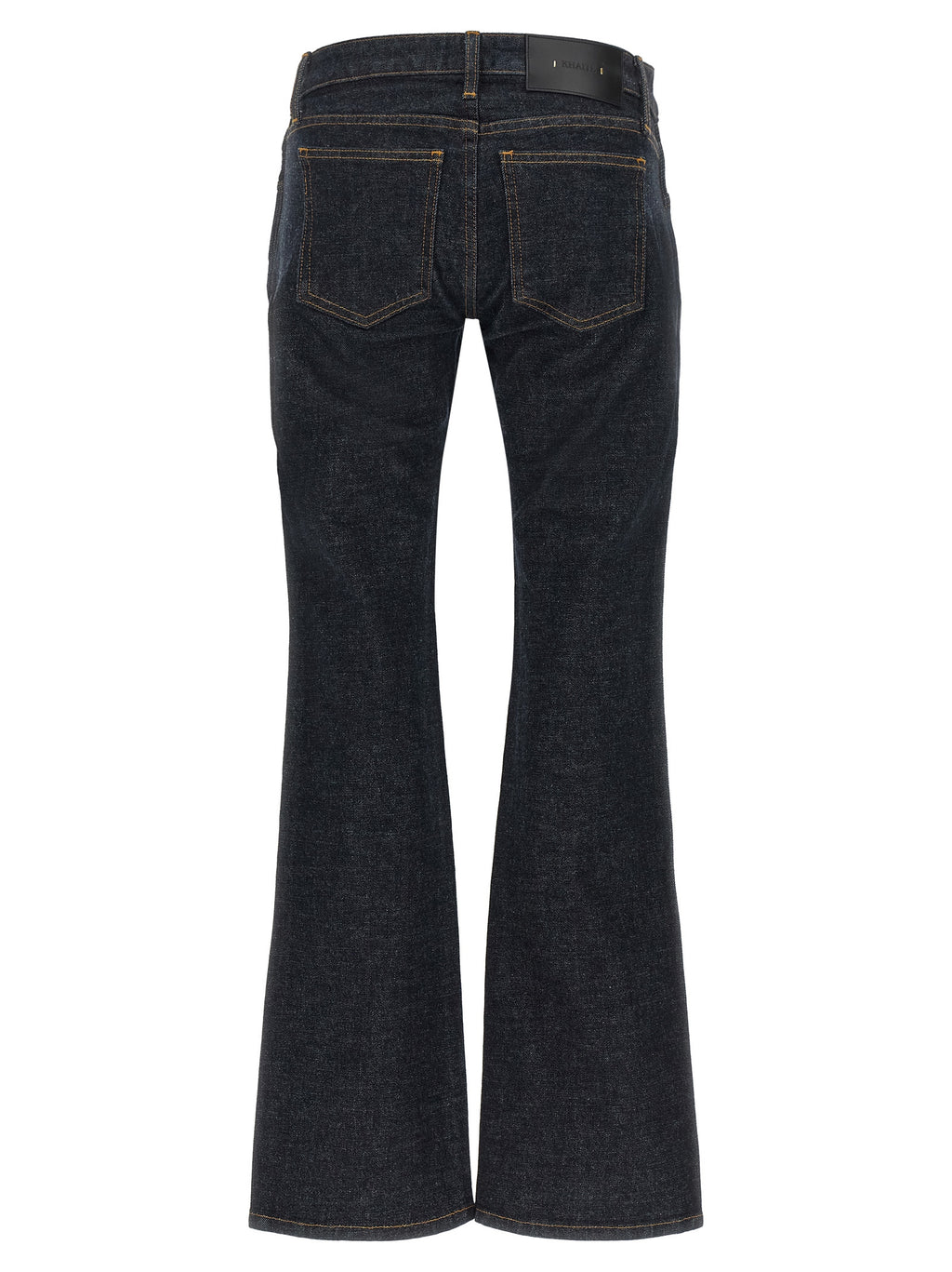 Blue Cotton Flared Jeans